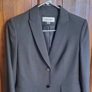 Calvin Klein Women's Grey Blazer Size 2